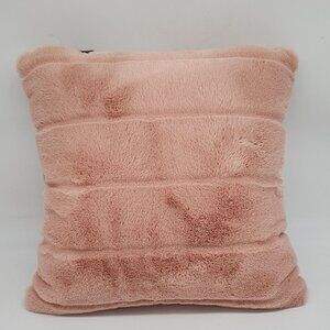 Faux Fur Pink Throw Pillow Cover 17"x17" W/ Zipper By Target